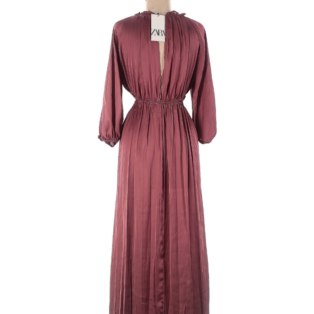 Zara * Satin Cut Out Maxi Dress - Picture 16 of 16